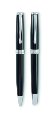Logo trade promotional giveaways image of: Ball pen and roller set