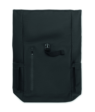 Logotrade promotional giveaway picture of: Rolltop laptop rucksack 600D