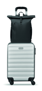 Logotrade promotional giveaway picture of: Rolltop laptop rucksack 600D