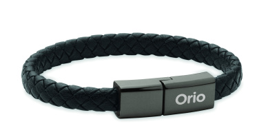 Logo trade promotional merchandise photo of: Braided bracelet cable type-C