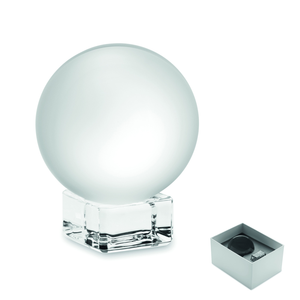 Logo trade corporate gifts image of: Glass round award