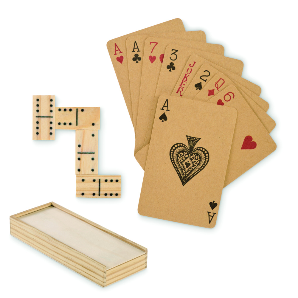 Logo trade advertising product photo of: Domino and cards set
