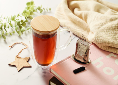 Logotrade promotional item picture of: Double wall glass mug 450ml