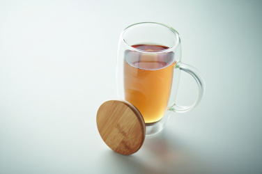 Logotrade promotional gift image of: Double wall glass mug 450ml