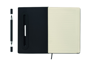 Logo trade promotional gift photo of: A5 notebook with phone holder
