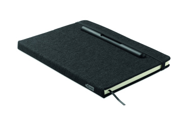 Logo trade business gifts image of: A5 notebook with phone holder