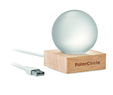 Logo trade corporate gifts image of: LED glass ball