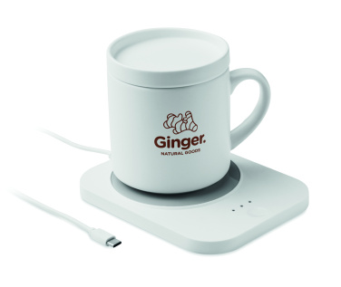 Logotrade promotional merchandise picture of: Wireless charger mug warmer set