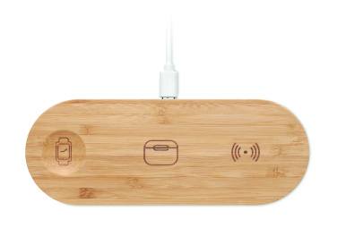 Logo trade promotional merchandise image of: 3 in 1 15W wireless charger