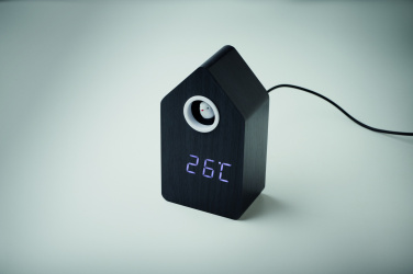 Logo trade business gifts image of: MDF cuckoo alarm clock