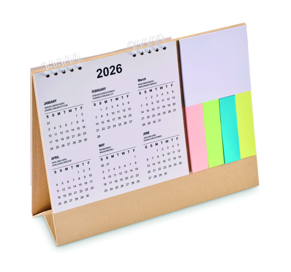 Logotrade promotional product picture of: Desk calendar with memo pad
