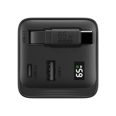 Logotrade promotional product image of: Urban Vitamin Mendocino 65W GaN charger retractable cable