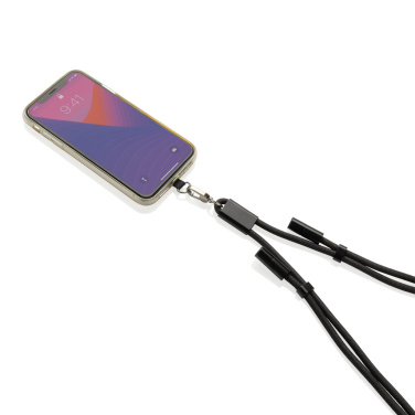 Logotrade business gift image of: LoopAmp RCS RPET adjustable phone cord with 60W cable