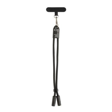Logotrade promotional products photo of: LoopAmp RCS RPET adjustable phone wrist strap 60W cable