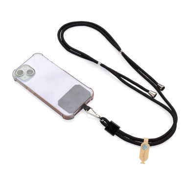 Logotrade promotional item image of: CarryLoop RCS recycled PET adjustable phone holder lanyard