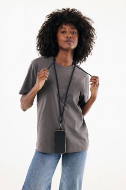 Logo trade business gifts image of: CarryLoop RCS recycled PET adjustable phone holder lanyard