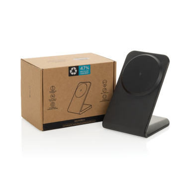 Logotrade promotional merchandise picture of: VoltPerch RCS recycled plastic 15W magnetic wireless charger