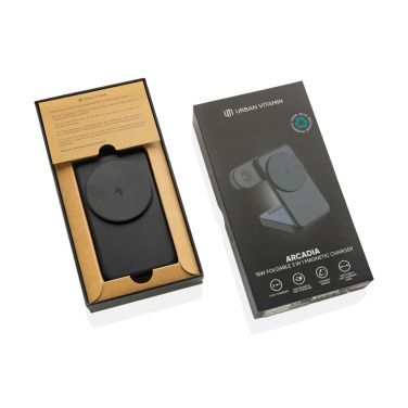 Logotrade corporate gift image of: Urban Vitamin Arcadia RCS rplastic 15W 3in1 magnetic charger