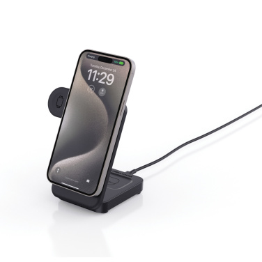 Logo trade promotional merchandise picture of: Urban Vitamin Arcadia RCS rplastic 15W 3in1 magnetic charger