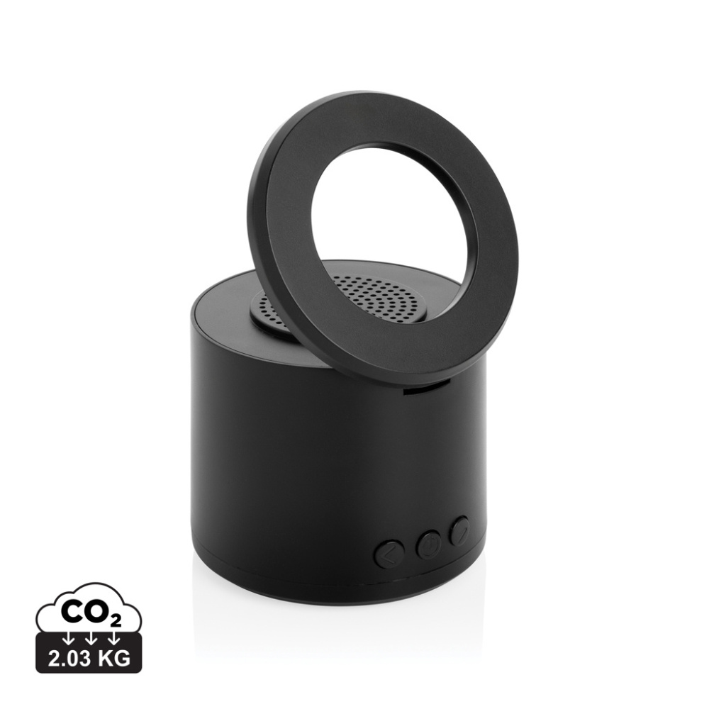 Logo trade promotional products image of: Magpulse RCS recycled plastic 3W speaker w/magnetic holder