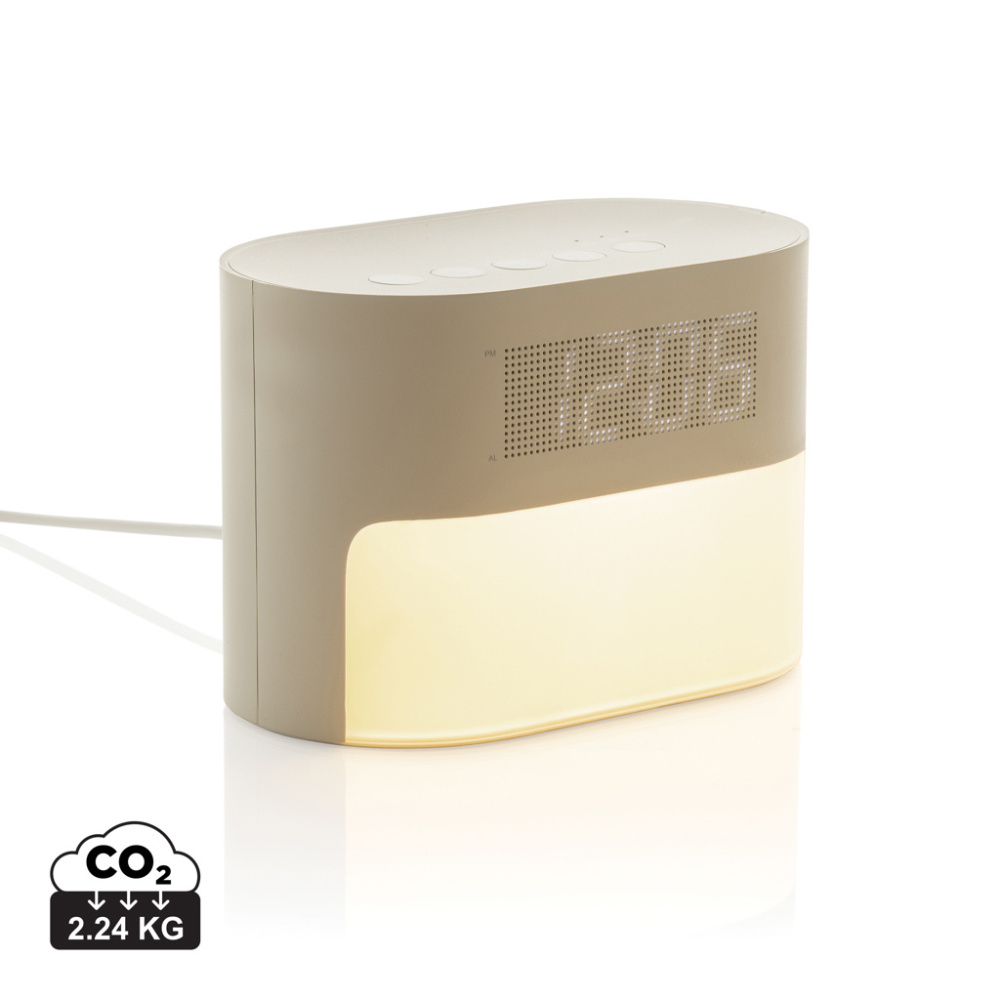 Logotrade promotional merchandise picture of: LumaRise RCS reycled plastic white noise alarm clock