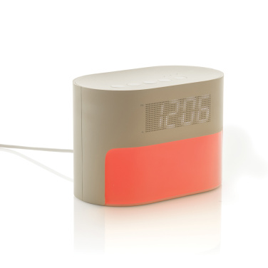 Logo trade promotional merchandise image of: LumaRise RCS reycled plastic white noise alarm clock