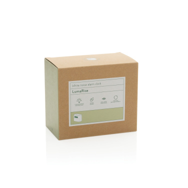 Logo trade promotional products image of: LumaRise RCS reycled plastic white noise alarm clock