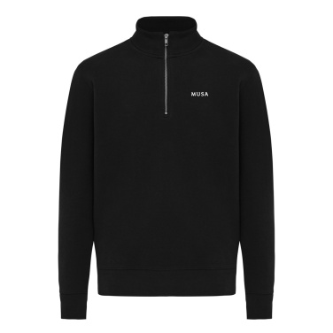 Logo trade promotional merchandise photo of: IQONIQ Elgon recycled cotton quarter zip sweater