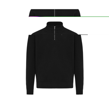 Logo trade promotional gift photo of: IQONIQ Elgon recycled cotton quarter zip sweater