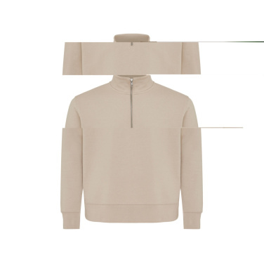 Logotrade promotional product image of: IQONIQ Elgon recycled cotton quarter zip sweater