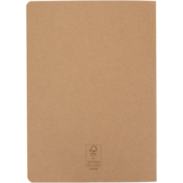 Logotrade corporate gift picture of: Slyk A5 kraft cahier notebook with ruled pages