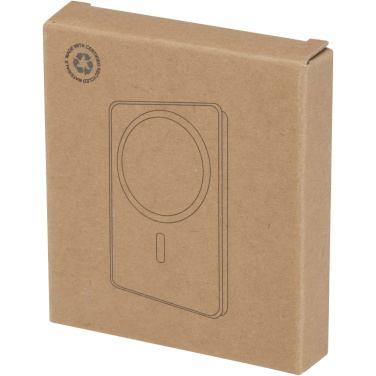 Logo trade promotional items picture of: Acrab 5000 mAh 15W magnetic wireless power bank with 20W PD - made from recycled plastic