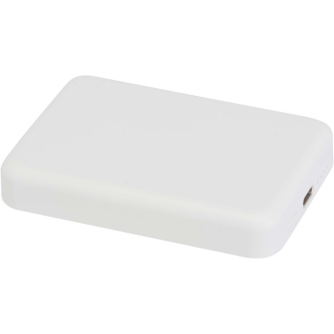 Logotrade promotional merchandise image of: Acrab 5000 mAh 15W magnetic wireless power bank with 20W PD - made from recycled plastic