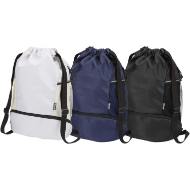 Logotrade promotional item picture of: Nomad GRS recycled sports drawstring bag with bottom compartment 18L