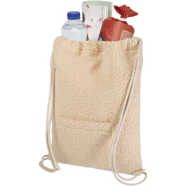 Logo trade advertising products image of: Bear GRS recycled sherpa drawstring backpack 9L