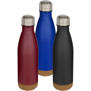 Logotrade advertising product picture of: Cove 500 ml double wall vacuum insulated stainless steel water bottle with cork details
