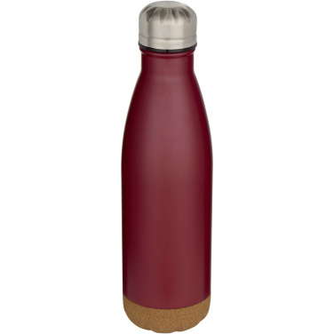 Logo trade promotional gifts picture of: Cove 500 ml double wall vacuum insulated stainless steel water bottle with cork details
