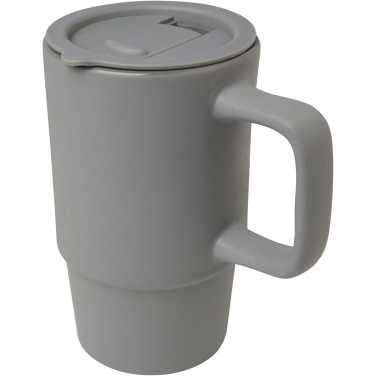 Logo trade advertising products picture of: Carter 450 ml ceramic mug with plastic lid