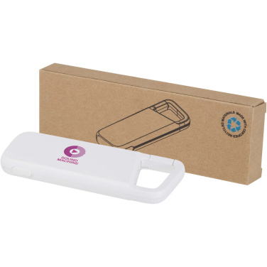 Logotrade promotional products photo of: Alkes 5000 mAh 12W recycled plastic water resistant power bank with carabiner