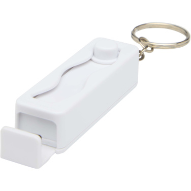Logotrade promotional item picture of: Aggia recycled plastic phone stand with fidget toy