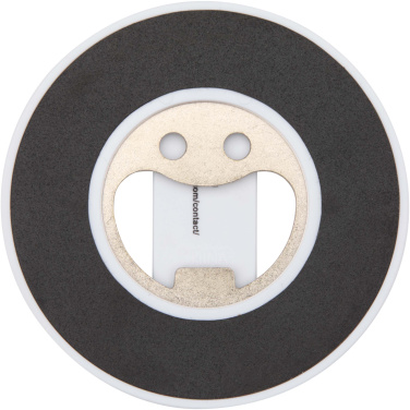 Logo trade business gifts image of: Ain recycled plastic magnetic phone stand with bottle opener