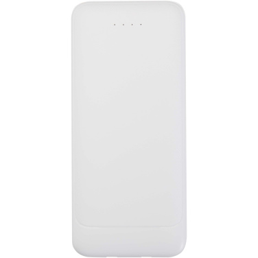 Logo trade promotional merchandise picture of: Adhil 10.000 mAh 10W recycled plastic power bank with 2 built-in cables