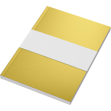 Logo trade promotional products image of: Novella Austen A5 metallic soft cover notebook - 100 sheets