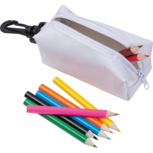 Logo trade advertising product photo of: Case with Colored Pencils CARLTON