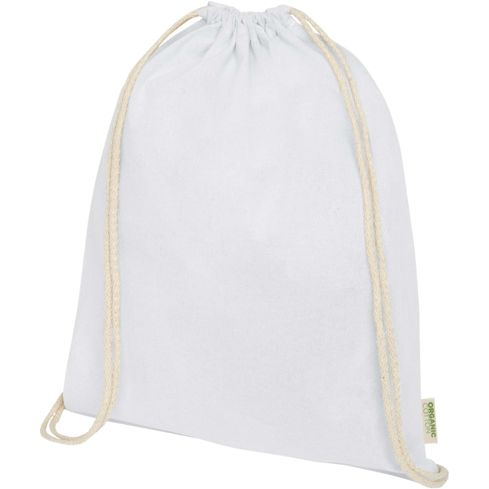 Logotrade promotional product picture of: Odisha 140 g/m² OCS organic drawstring bag 5L