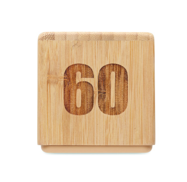 Logo trade promotional items picture of: Bamboo twist snooze timer