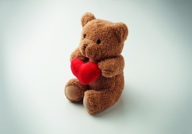 Logo trade corporate gifts image of: Teddy bear with heart 23cm