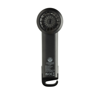 Logo trade promotional gift photo of: Twist RCS recycled plastic re-chargeable portable fan
