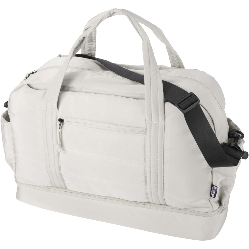 Logotrade promotional item picture of: Puffer GRS recycled duffel bag with insulated bottom 30L