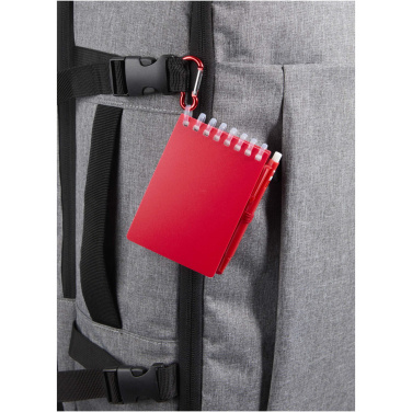 Logo trade promotional merchandise picture of: Lig Mini recycled outdoor soft cover notebook and ballpoint pen set (black ink)